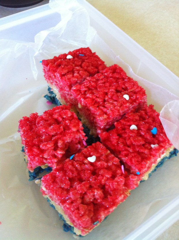 Layered Rice Krispie Treats from Nan